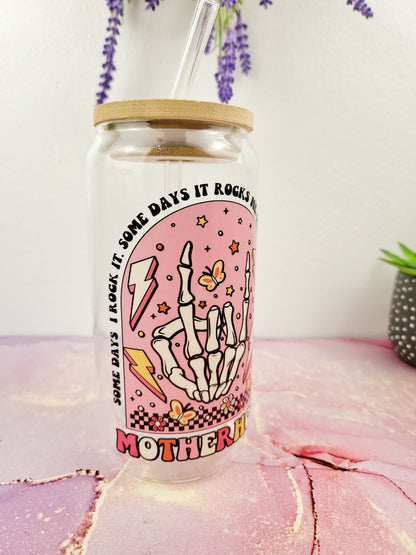 'Motherhood' 16oz Libbey Glass Can