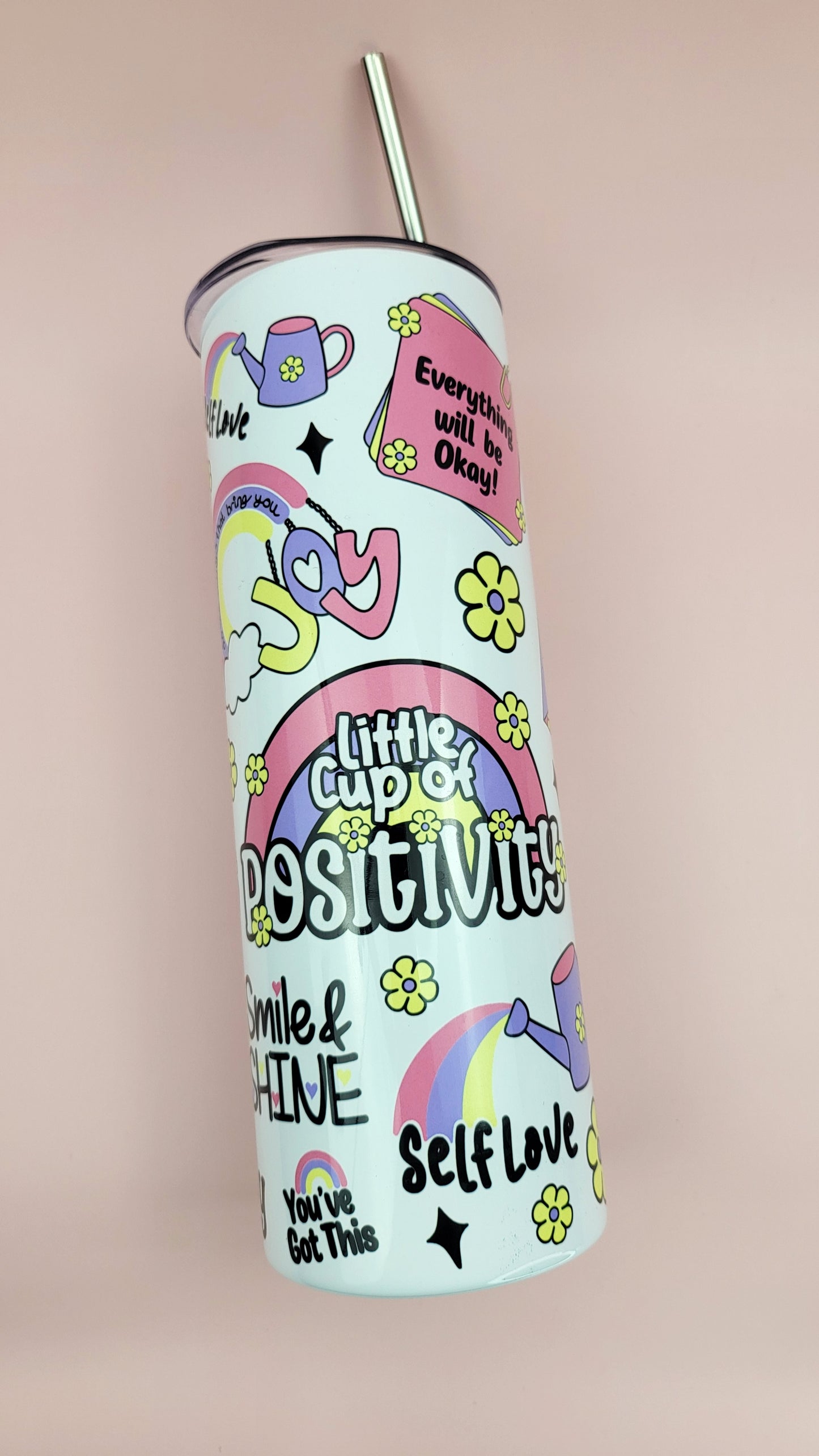 'Little Cup of Positivity' Thermal Tumbler