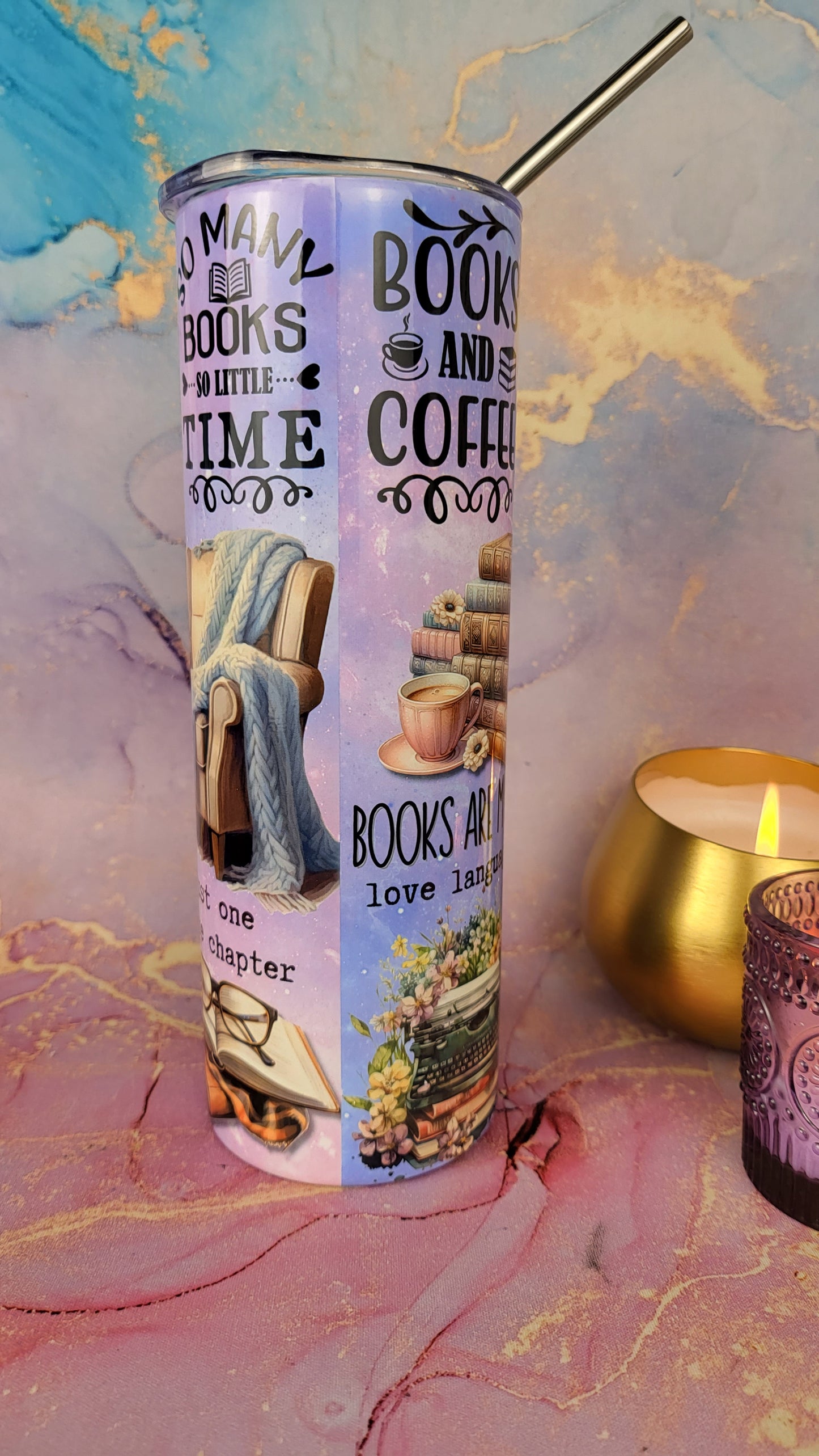 'Reading is My Therapy' Thermal Tumbler