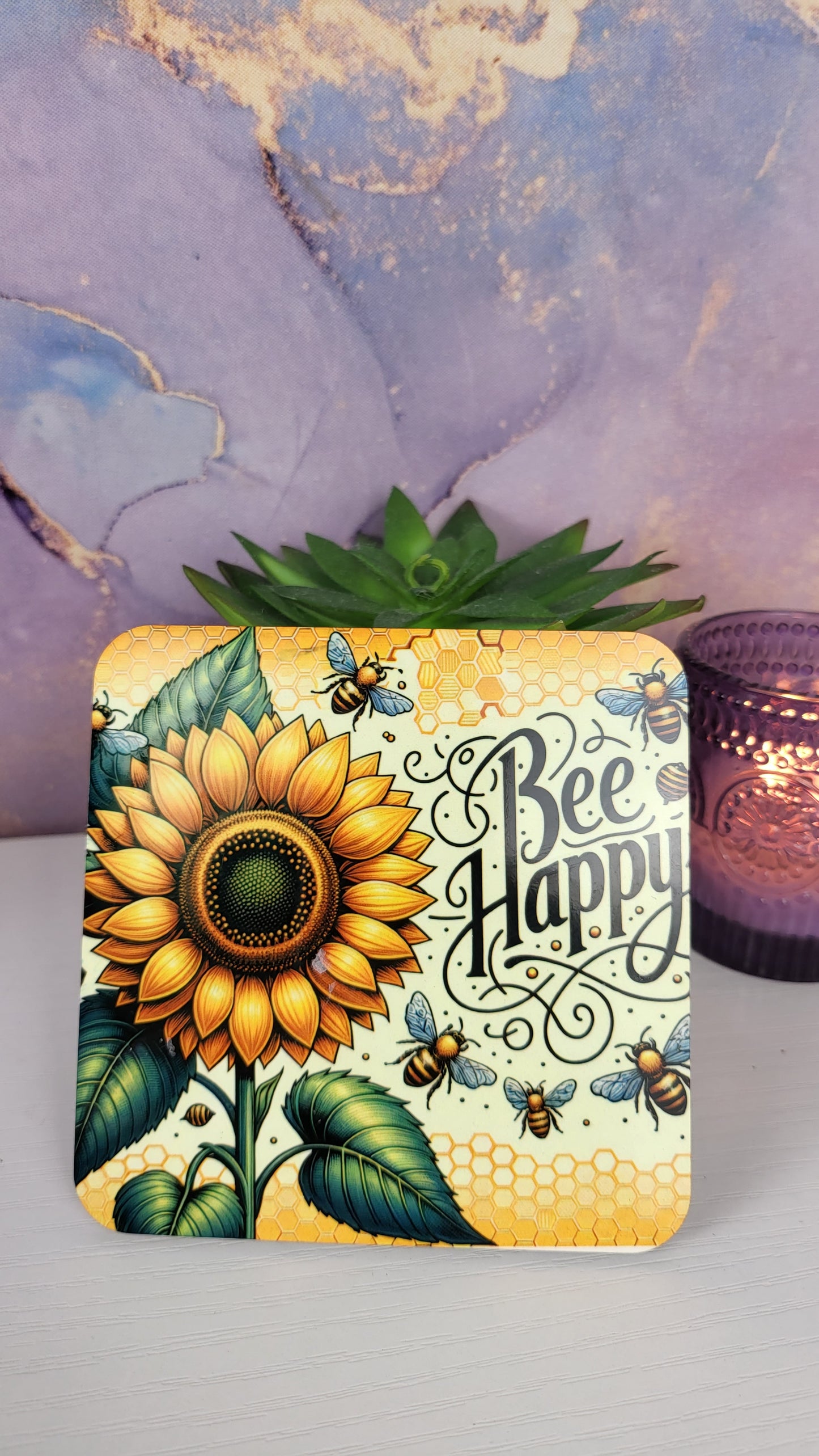 'Bee Happy' Coaster