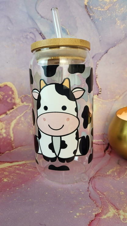 'Cow' 16oz Libbey Glass Can