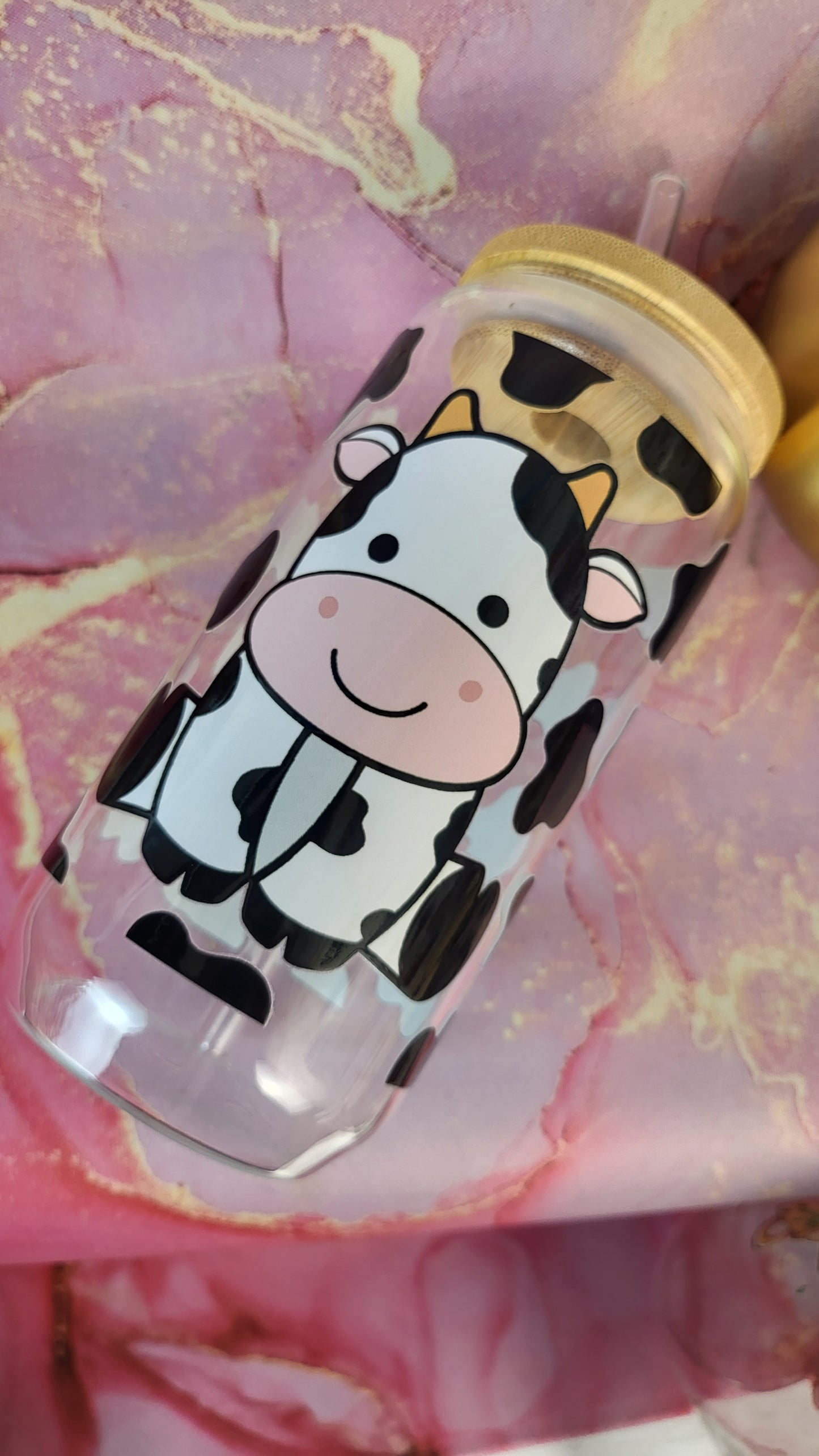 'Cow' 16oz Libbey Glass Can