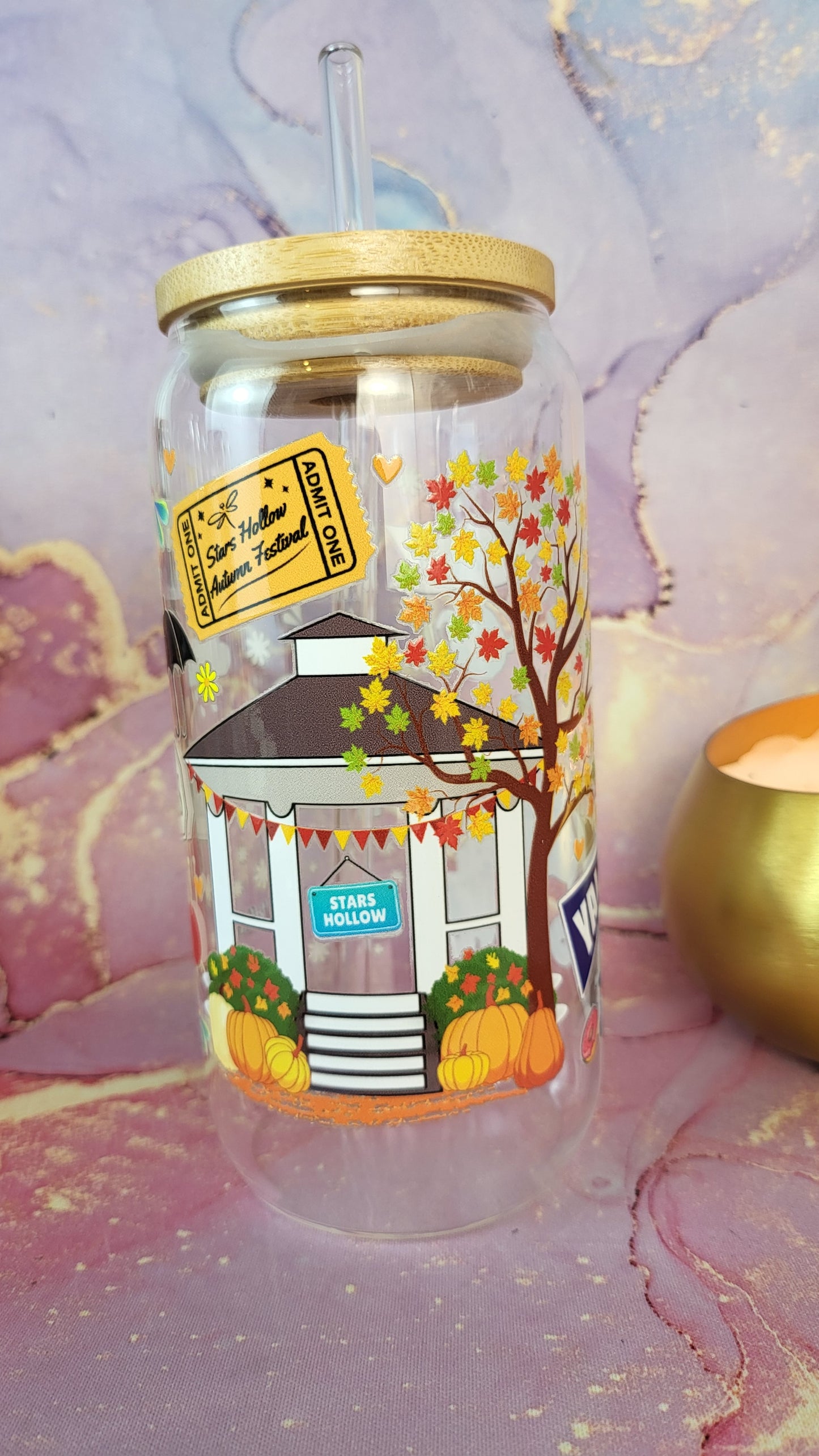 'Gilmore Girl' 16oz Libbey Glass Can