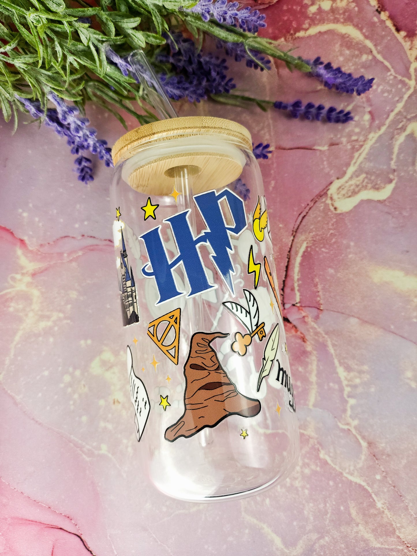 'HP Wizard' 16oz Libbey Glass Can