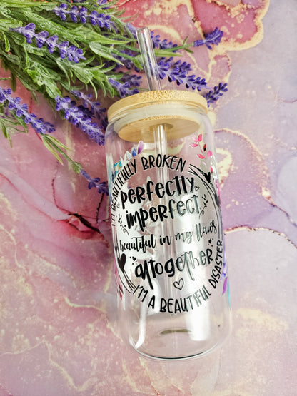 'Perfectly Imperfect' 16oz Libbey Glass Can.