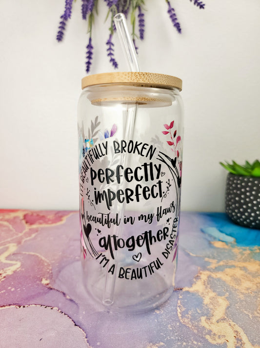 'Perfectly Imperfect' 16oz Libbey Glass Can.