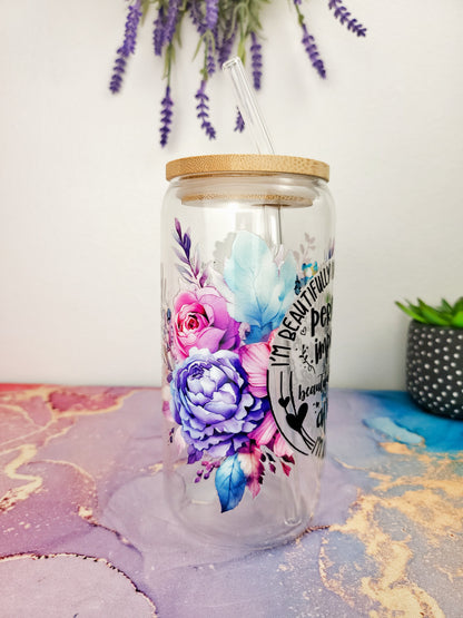 'Perfectly Imperfect' 16oz Libbey Glass Can.